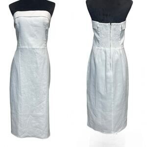 NWT - Reformation Marcella Linen Strapless Dress